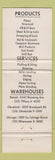 Matchbook Cover - Kasle Steel Aluminum  Detroit Cleveland Chicago WEAR