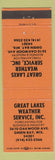 Matchbook Cover - Great Lakes Weather Service Green Bay WI