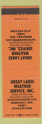 Matchbook Cover - Great Lakes Weather Service Green Bay WI