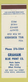 Matchbook Cover - Graham Blue Print Little Rock AR