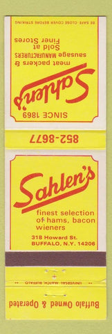 Matchbook Cover - Sahlen's Hams Bacon Meat Buffalo NY