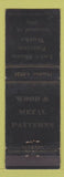 Matchbook Cover - Lake Shore Pattern Works Cleveland OH WEAR