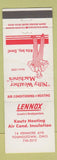 Matchbook Cover - Lennox Heating Cooling Youngstown OH