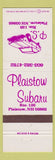 Matchbook Cover - Plaistow Subaru NH
