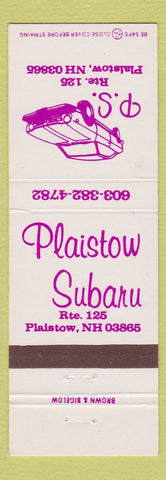 Matchbook Cover - Plaistow Subaru NH