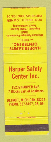 Matchbook Cover - Harper Safety Center Detroit MI tires