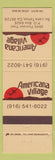 Matchbook Cover - Americana Village South Lake Tahoe CA