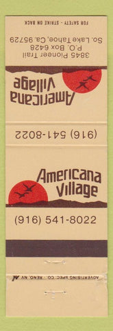 Matchbook Cover - Americana Village South Lake Tahoe CA