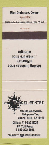 Matchbook Cover - Travel Centre Beaver Falls PA