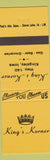 Matchbook Cover - King's Korner Kingsley IA