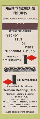 Matchbook Cover - Diamond Chain Company Phoenix AZ Indianapolis IN