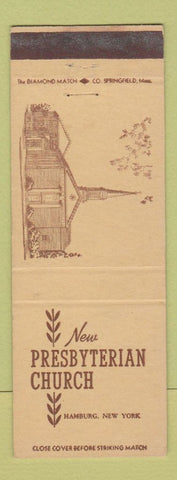 Matchbook Cover - New Presbyterian Church Hamburg NY