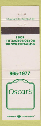 Matchbook Cover - Oscar's Morton Grove IL