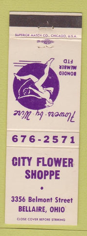 Matchbook Cover - City Flower Shoppe Bellaire OH FTD