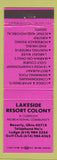 Matchbook Cover - Lakeside Resort Colony Beverly OH