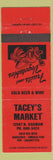 Matchbook Cover - Tacey's Market red