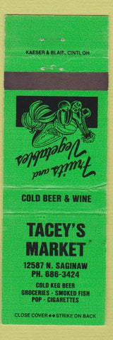 Matchbook Cover - Tacey's Market green WEAR