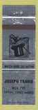 Matchbook Cover - Joseph Travis Match Collector Tiffin OH WEAR