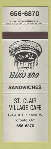 Matchbook Cover - ST Clair Village Cafe Toronto ON