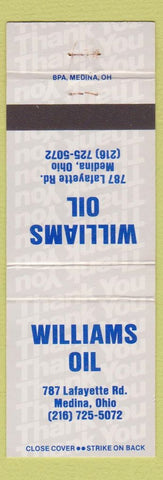 Matchbook Cover - Williams Oil Medina OH