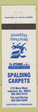 Matchbook Cover - Spalding Carpets Lebanon KY