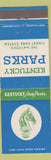 Matchbook Cover - Kentucky State Parks Louisville Lexington Covington