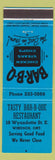 Matchbook Cover - Tasty BBQ Restaurant Windsor ON