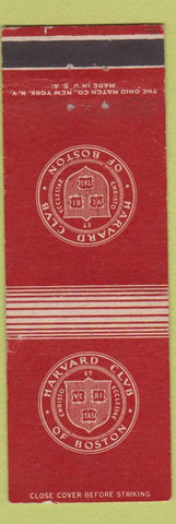 Matchbook Cover - Harvard Club of Boston MA