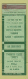 Matchbook Cover - Twelfth Street Tavern Philadelphia PA WORN