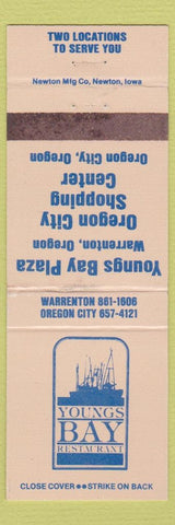 Matchbook Cover - Youngs Bay Restaurant Oregon City OR WEAR