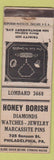 Matchbook Cover - Honey Borish Jewelery Philadelphia PA WEAR