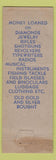 Matchbook Cover - Reliable Loan Office San Francisco CA WEAR