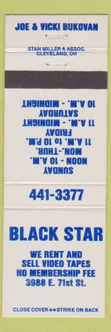 Matchbook Cover - Black Star VHS Video Tapes Movies