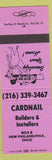Matchbook Cover - Cardinal Builders Installers New Philadelphia OH