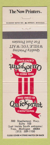 Matchbook Cover - Big Red Quick Printer Centers Troy MI
