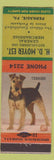 Matchbook Cover - HD Moyer General Store Perkasie PA Terrier