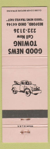 Matchbook Cover - Good News Towing Bedford OH