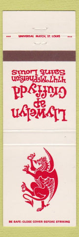Matchbook Cover - Llywelyn ap Gruffydd St Louis MO