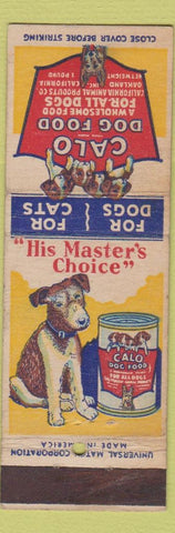 Matchbook Cover - Calo Dog Food Cat