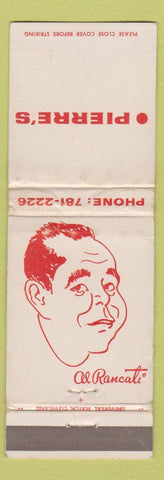 Matchbook Cover - Pierre's Al Rancati Cleveland OH WORN