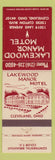 Matchbook Cover - Lakewood Manor Motel Cleveland OH