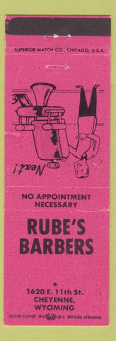 Matchbook Cover - Rube's Barbers Cheyenne WY