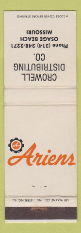 Matchbook Cover - Ariens Crowell Distributing Osage Beach MO