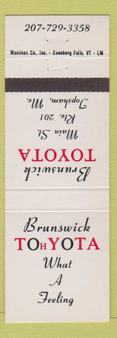 Matchbook Cover - Brunswick Toyota Topsham ME