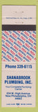 Matchbook Cover - Shanabrook Plumbing New Philadelphia OH