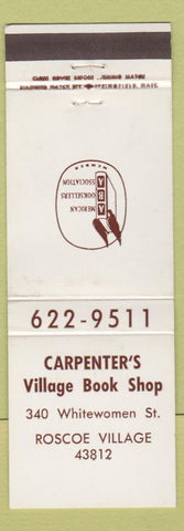 Matchbook Cover - Carpenter's Village Book Shop Roscoe Village IL