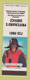 Matchbook Cover - Pritchard's Service Medina OH
