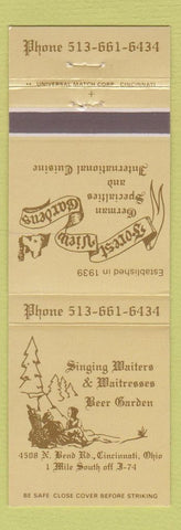 Matchbook Cover - Forest View Gardens German Cincinnati OH