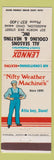 Matchbook Cover - Lennox Heating Cooling Massillon OH