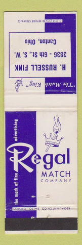 Matchbook Cover - Regal Match H Russell Fink Canton OH